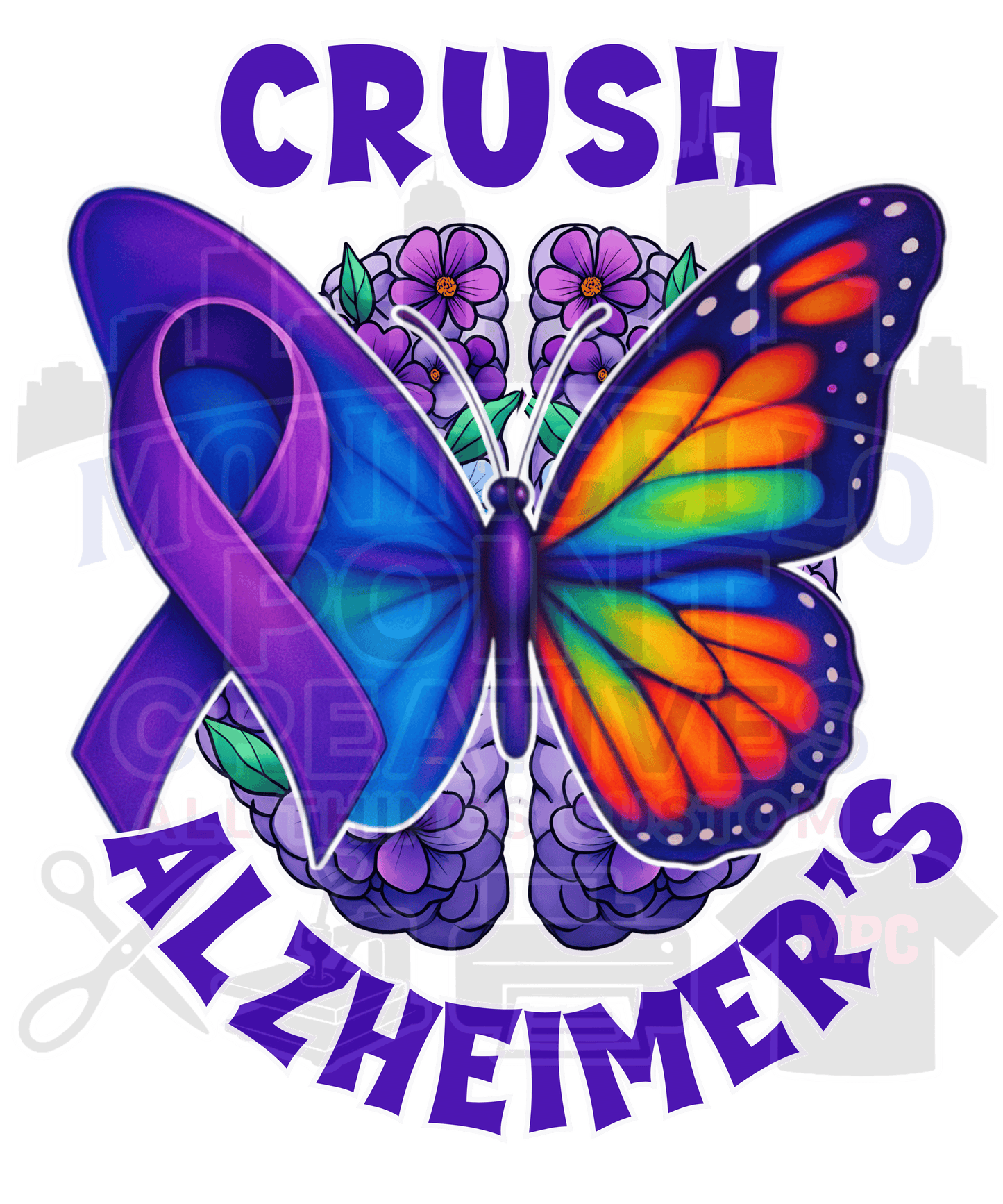 CRUSH ALZHEIMER'S (Butterfly)